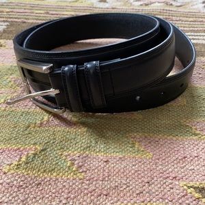 Men’s black leather belt by Dockers, size 44